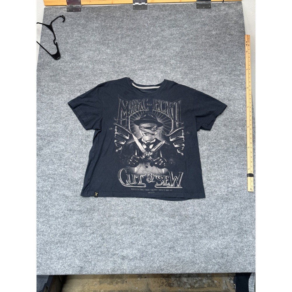 Marc Ecko Cut & Sew‎ Mens XXL Black Graphic T-Shirt Cotton Streetwear Tee